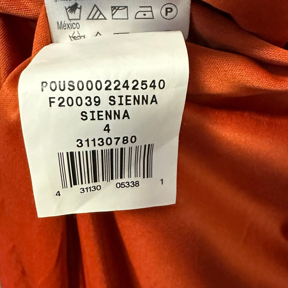 Celebrate DB Studio Burnt Orange Size 4 Women’s Wedding Formal Wrap Dress - Picture 5 of 16